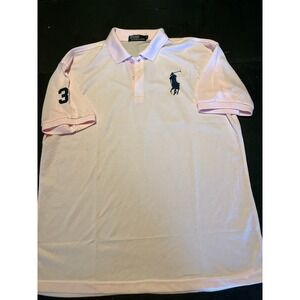 Polo‎ Ralph Lauren Pink Polo Shirt Mens 3XL Short Sleeve #3 Pony Logo
